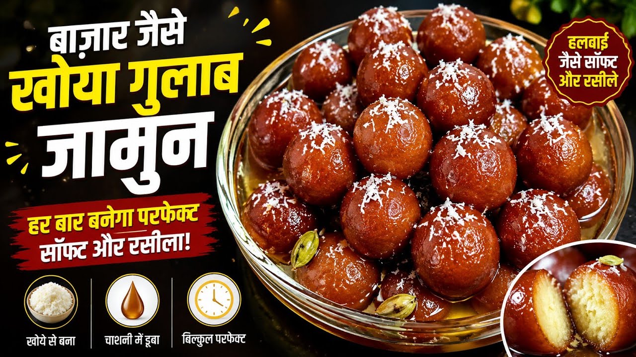 बाजार जैसे खोया गुलाब जामुन बनाने का सबसे आसान तरीका! Gulaab Jamun Recipe #Mava Gulaab Jamun Recipe 