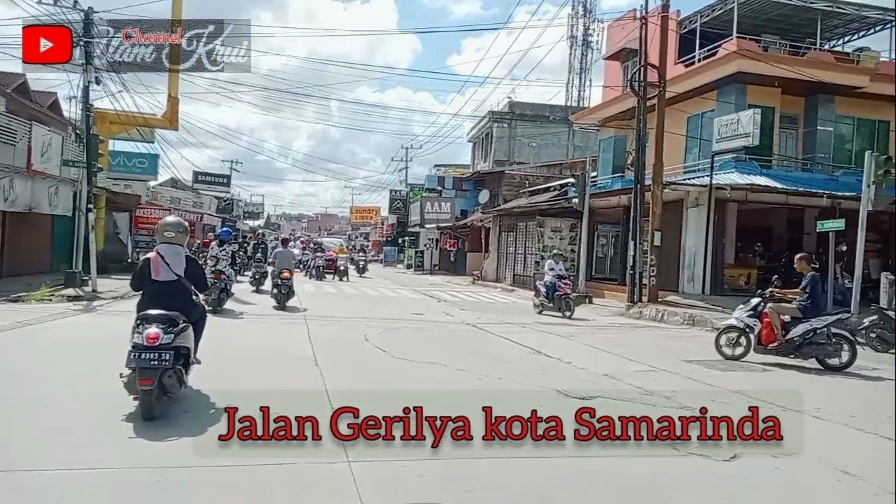 Jalan Gerilya kota Samarinda, jalan tersibuk siang dan malam