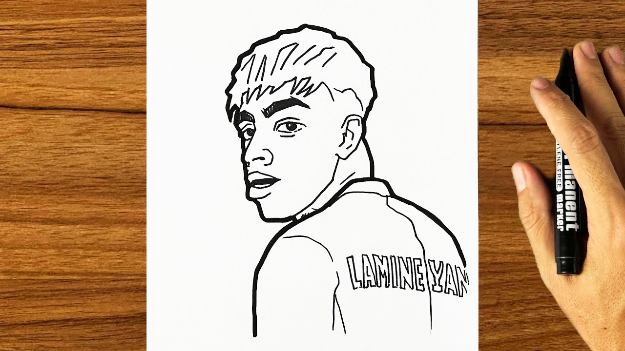 How to draw Lamine Yamal step by step || Lamine Yamal Portrait Drawing