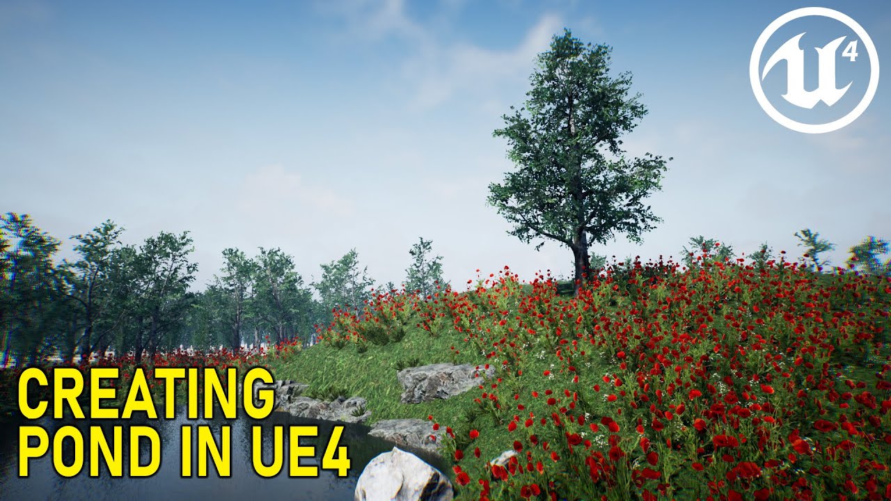 Unreal Engine 4 Simple Environment - pond - #03