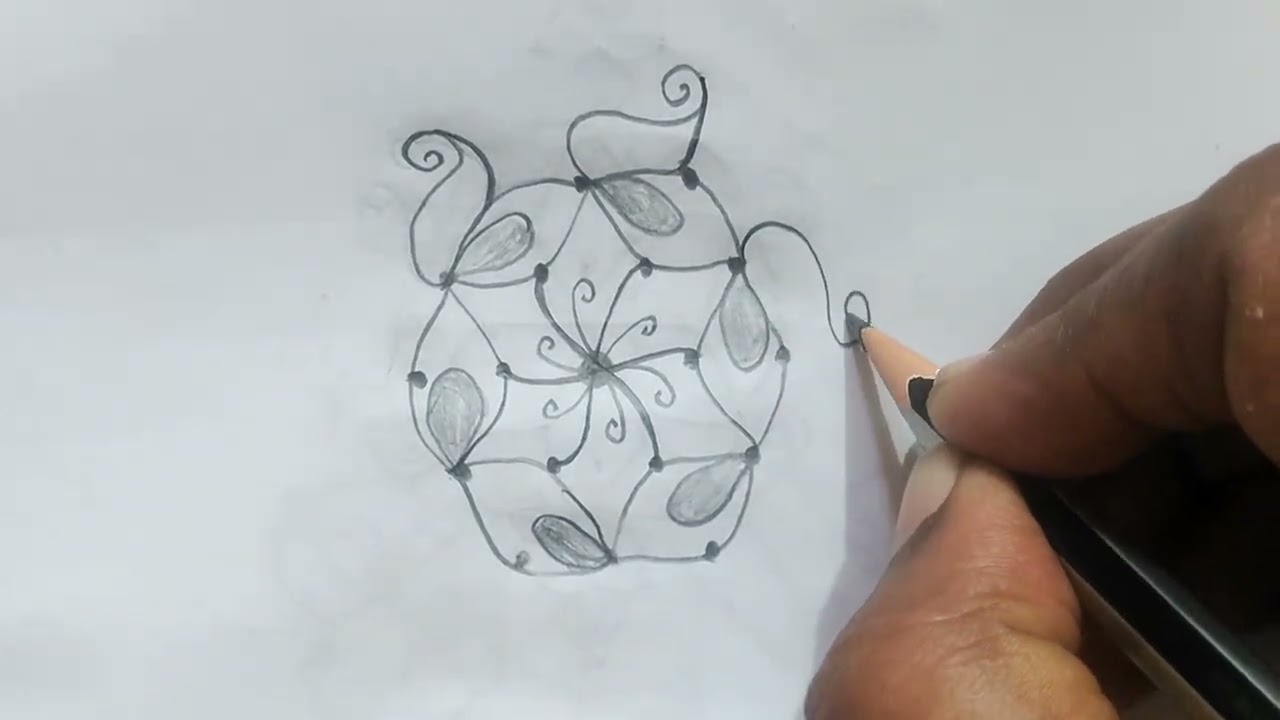 5*3 dotsRangoli festival special ragoli🌻l#dailyrangoli #muggulu #art #easyrangoli #rangoli #simple