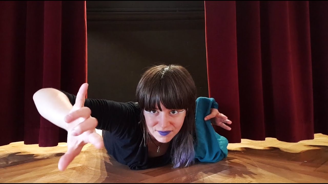 ASMR |  Hand Movements · Blue Silk · Echo Sounds (No Talking)