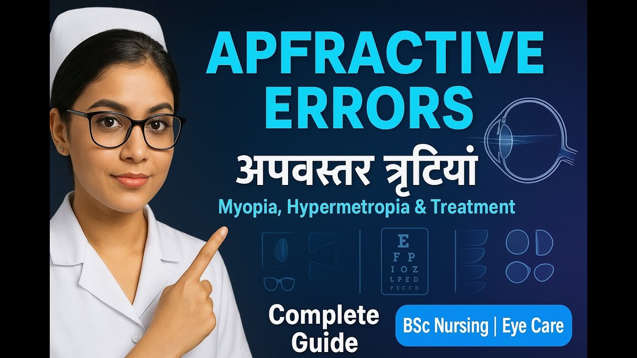 Refractive Errors in Hindi | रिफ्रेक्टिव एरर्स - Types & Treatment | BSc Nursing | GNM Students