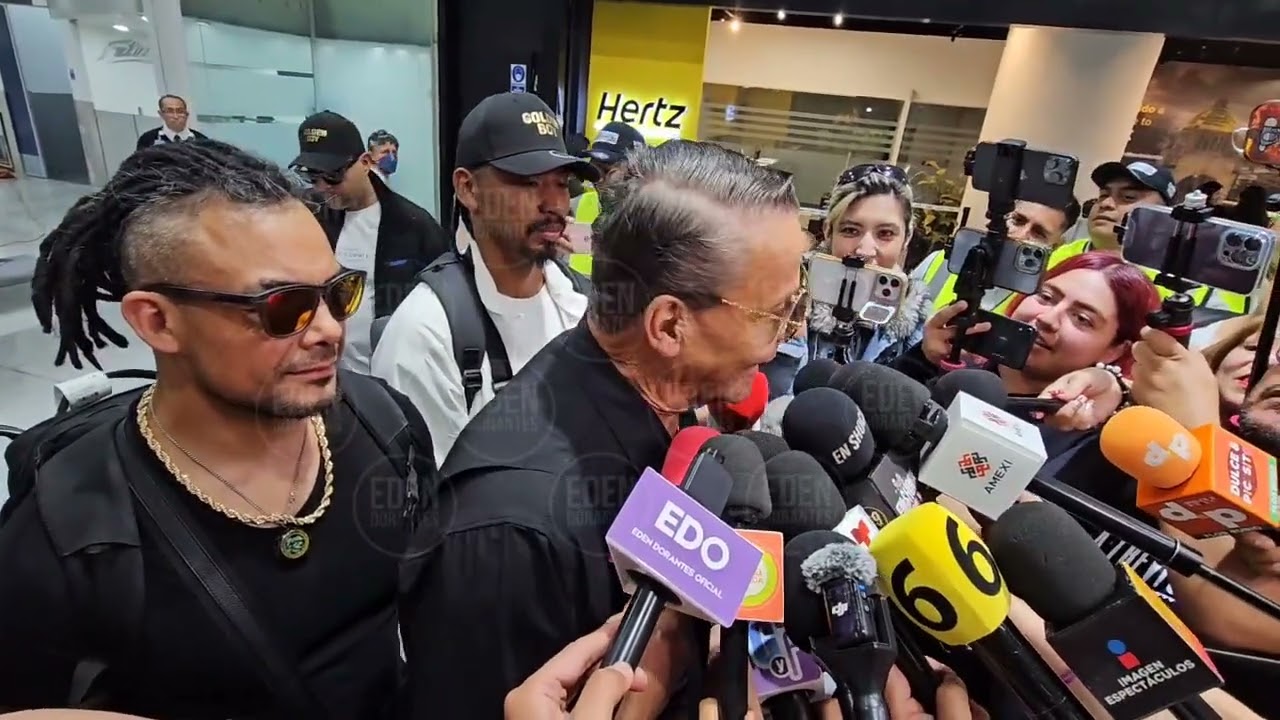 ALFREDO ADAME EL GOLDEN BOY Y ganador de RING ROYALE llega a México y lo recibe la prensa 