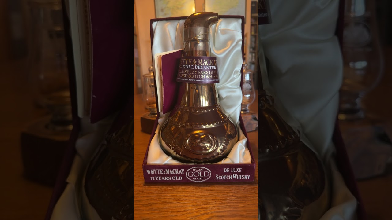 WHYTE & MACKAY 12 YEARS OLD POT STILL DECANTER GOLD GLAZED #Whisky #Whyte & Mackay #Shorts