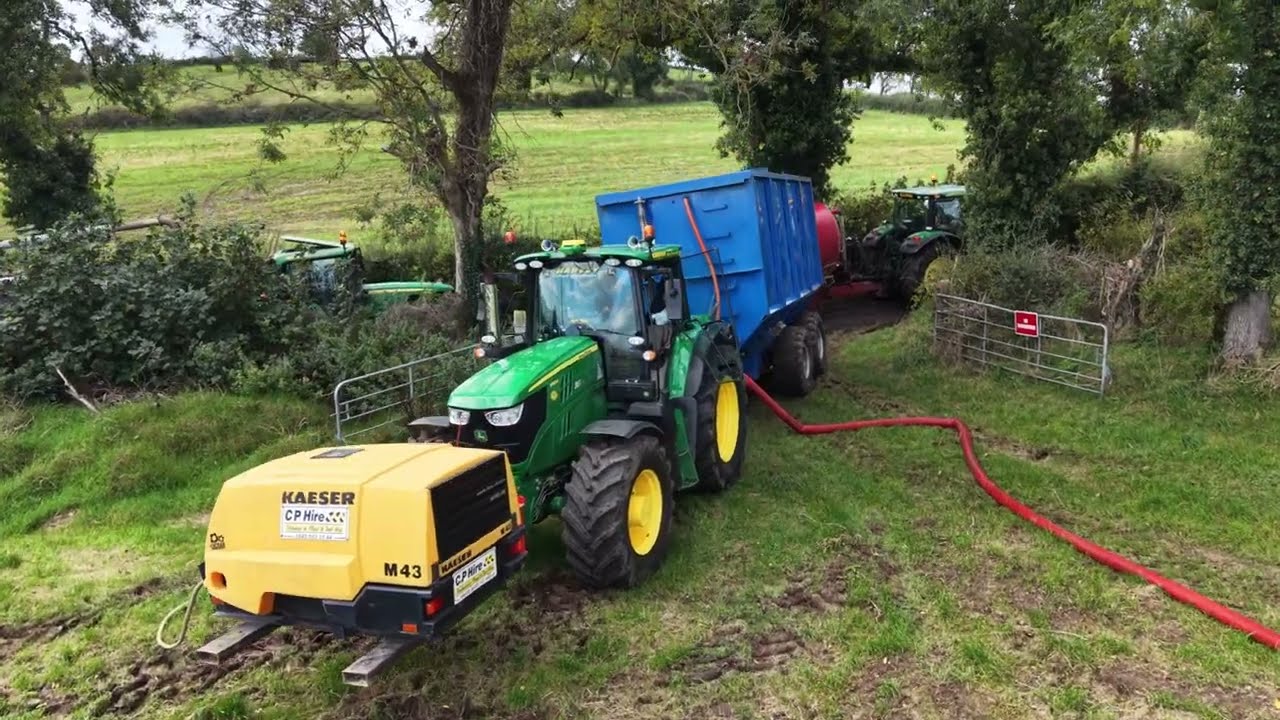 Harvey contracts spreading slurry