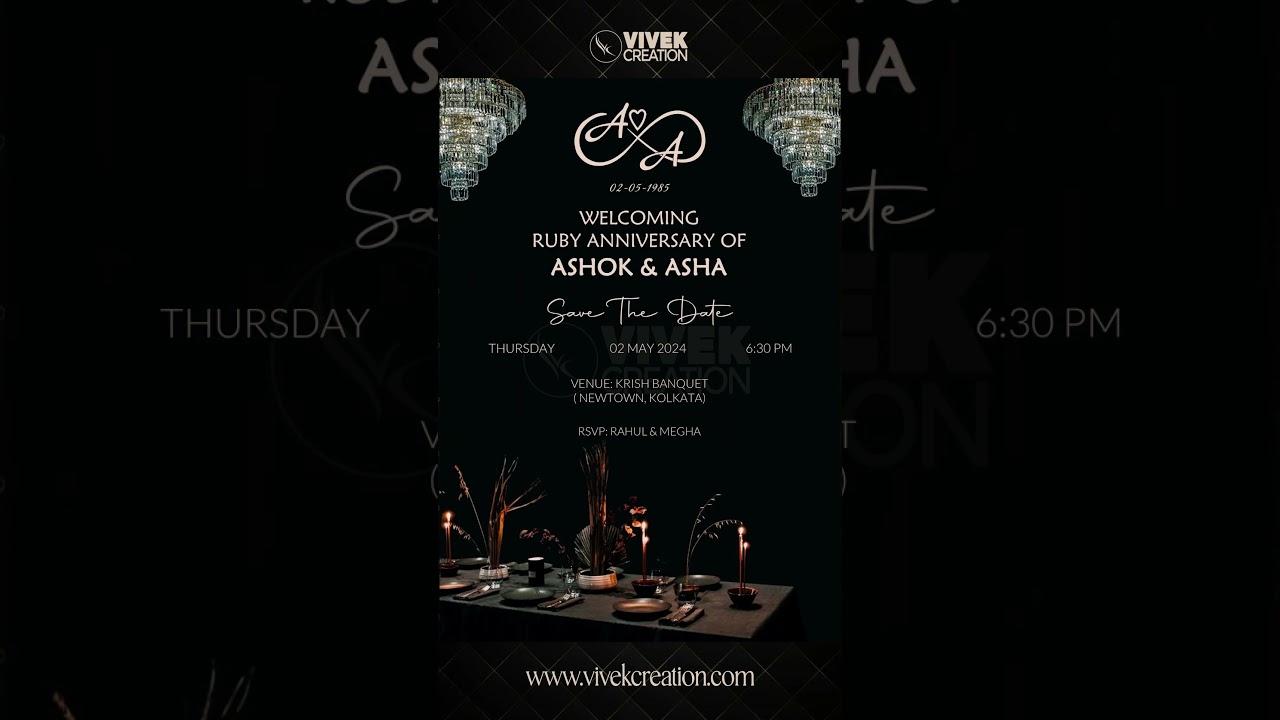 Gatsby theme 40th Anniversary Invitations | Design 