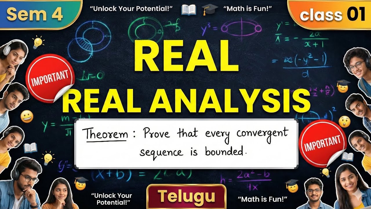 Real analysis introduction class ll Telugu ll sem4 maths 