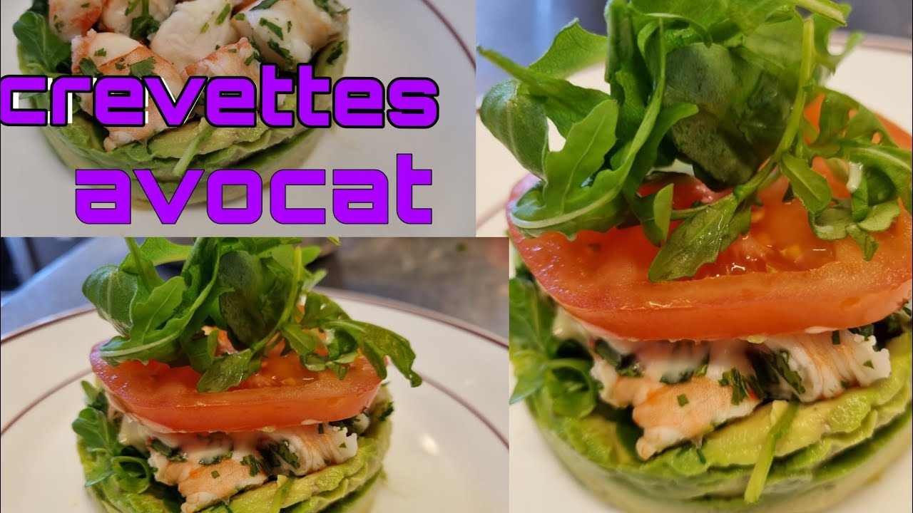 سلطة الأفوكادو و القمرون خفن زربن salade d'avocat et crevettes 🍤 🍤