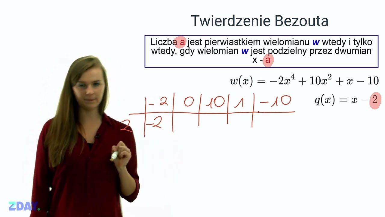 Twierdzenie Bezouta: Jak łatwo wyznaczyć pierwiastki wielomianów — przykłady i ćwiczenia