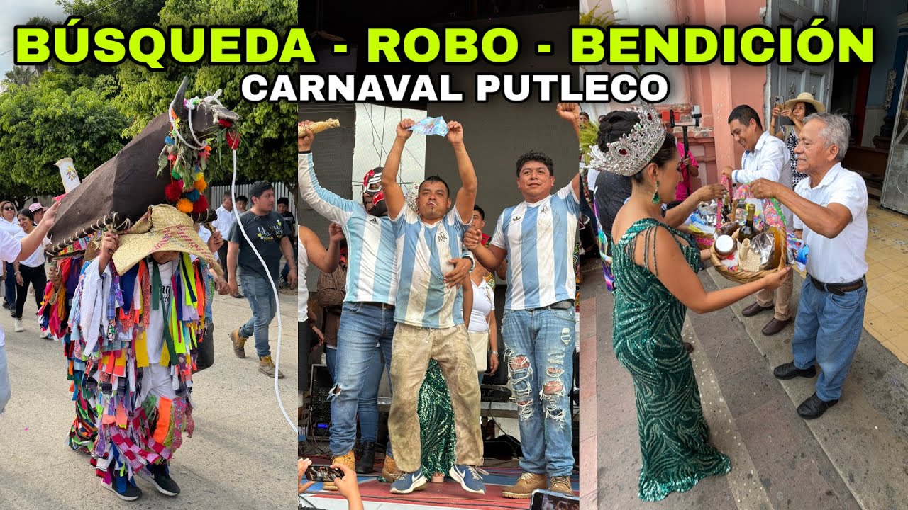 Búsqueda del Toro, Bendición y el Tradicional “ROBO” del Carnaval Putleco 2026 en Putla Oaxaca