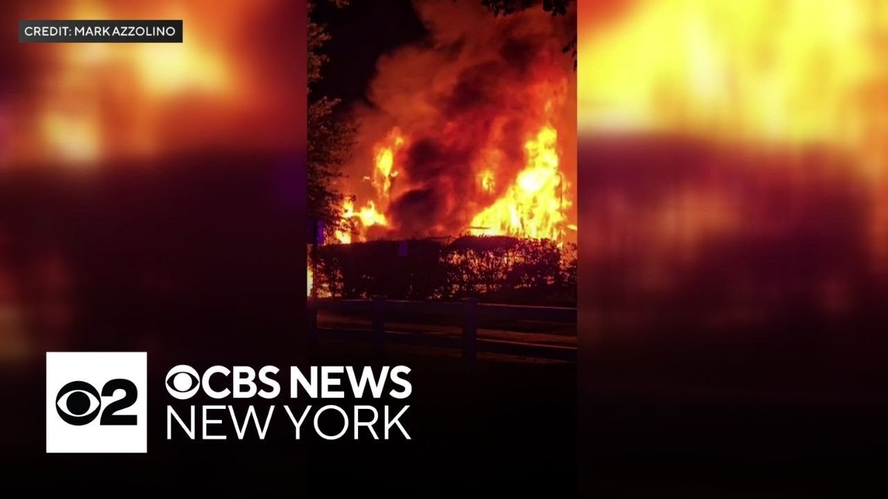 New Jersey home catches fire after tree falls during storm