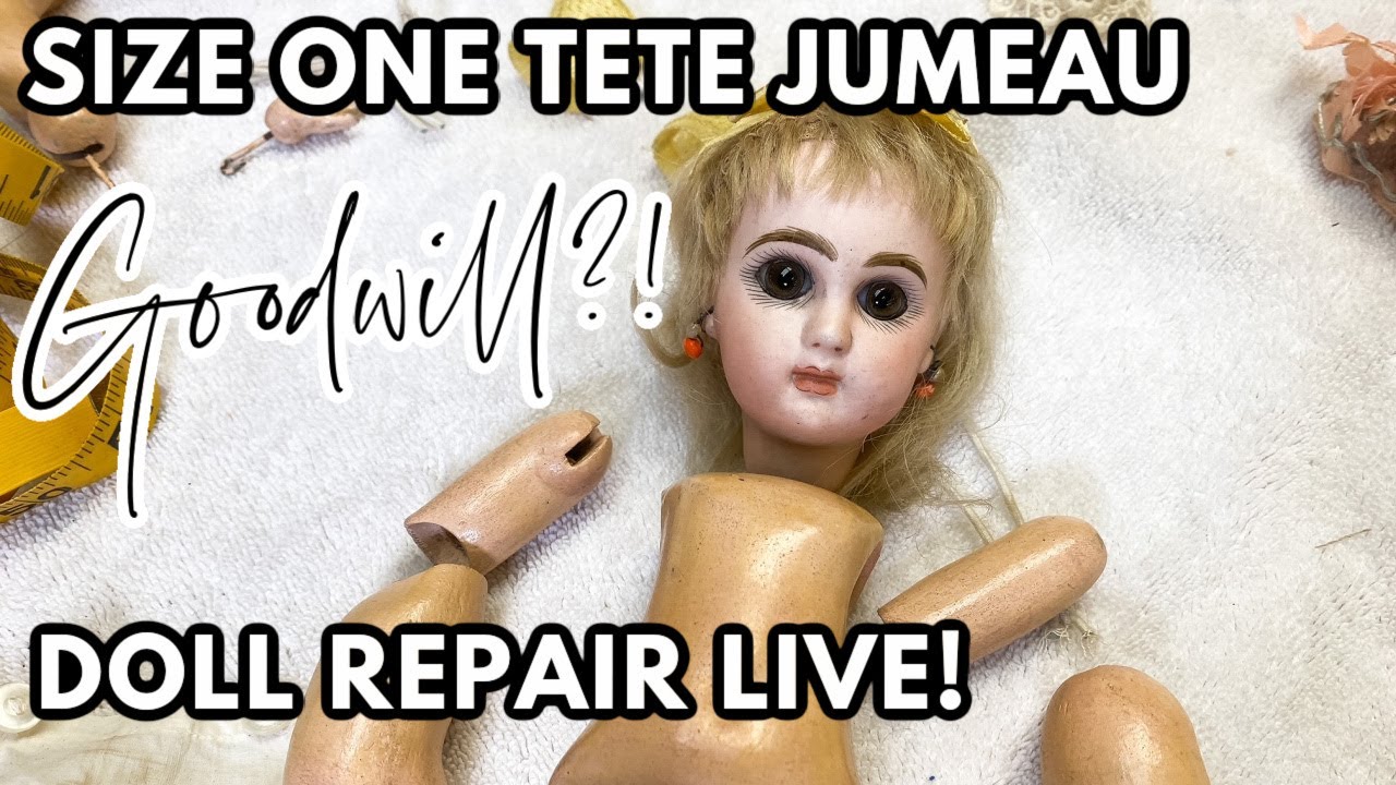ANTIQUE DOLL REPAIR TV | SIZE ONE FRENCH TETE JUMEAU (PART ONE) | DOLL DOCTOR LINDA IS BACK