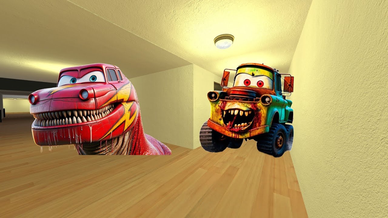 Lighting McQueen dinosaur and mater zombie Nextbots Gmod