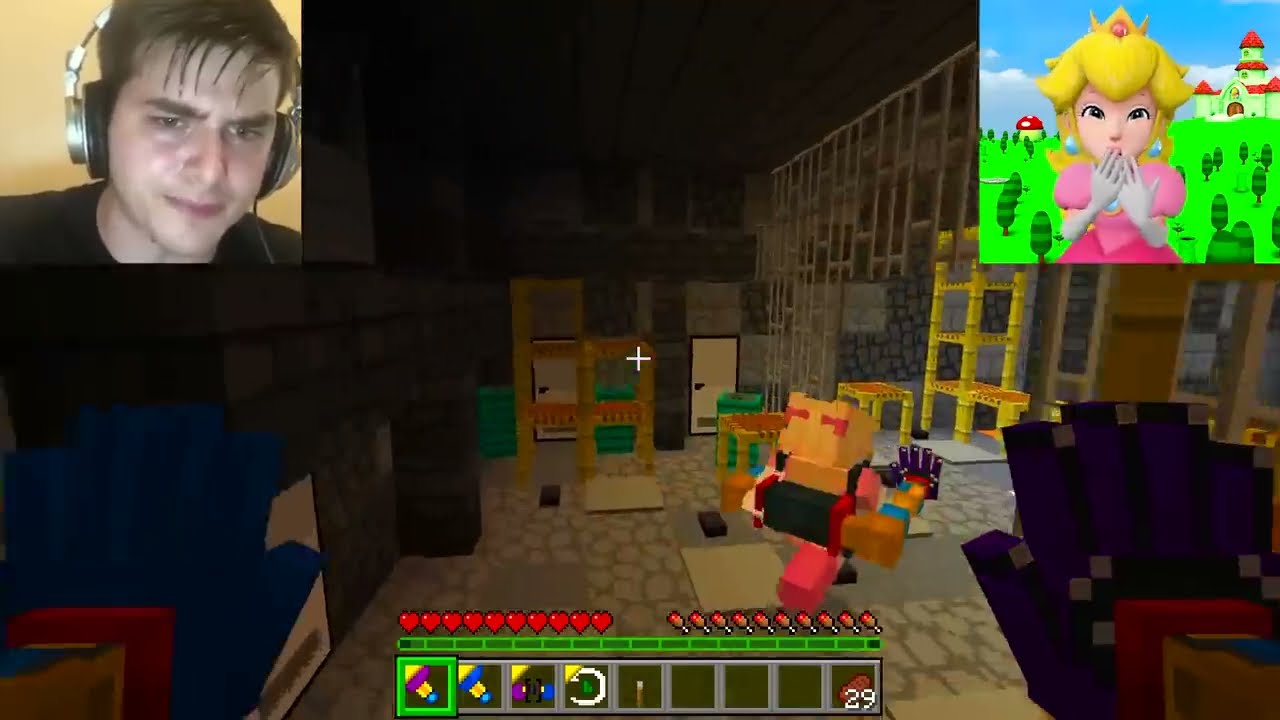 Mario Plays Poppy Playtime Chapter 3 in MINECRAFT Ft. Princess Peach