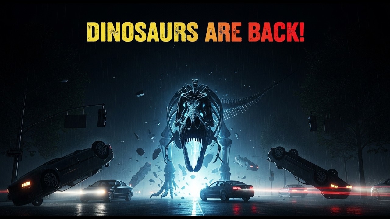 “What If Dinosaurs Came Back Today? | Real 3D Skeleton Dinosaur Chaos