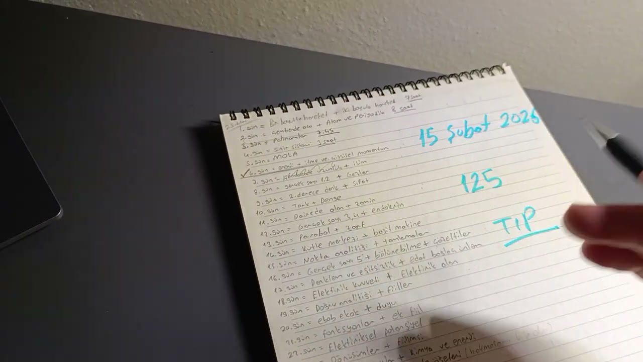 Yks son 125 gün  YAPALIM ŞU İŞİ (TIP)