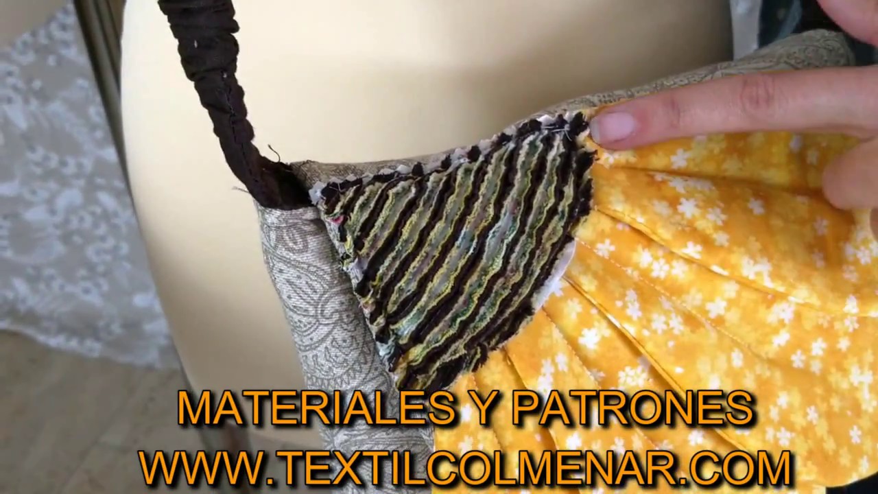 TUTORIAL BOLSO CON TÉCNICA DE PATCHWORK (CHENILLA) (EXCLUSIVO TEXTIL COLMENAR)