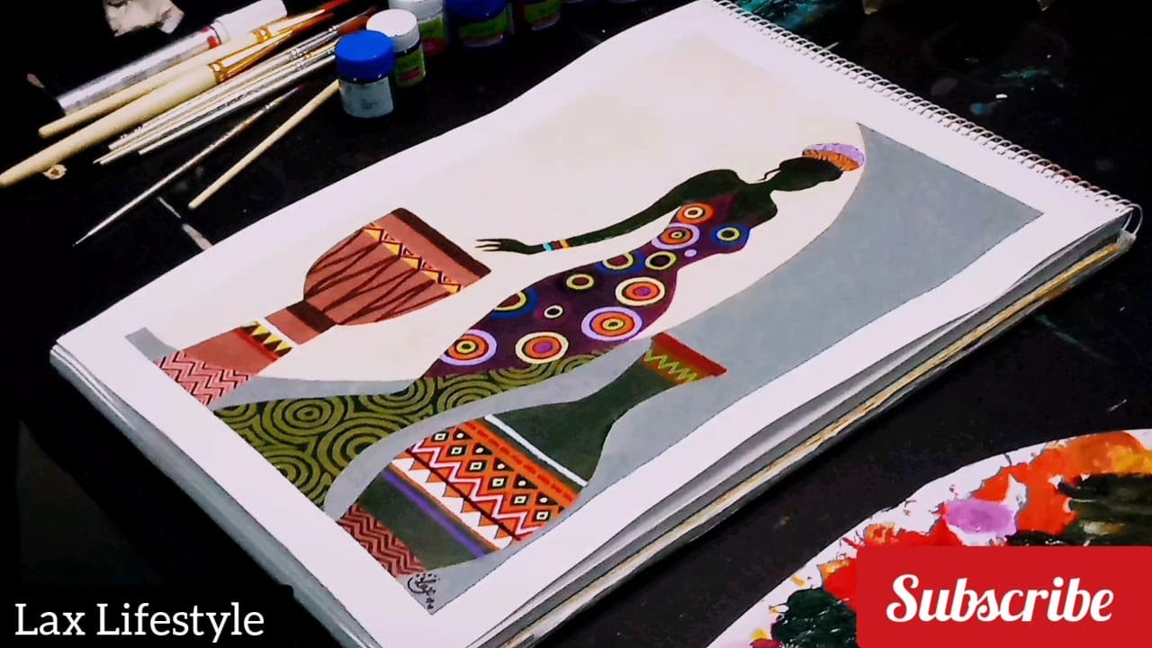 Modern Acrylic Painting || Home Decor Canvas Idea || Step by Step for Beginners || Lax Lifestyle ❤