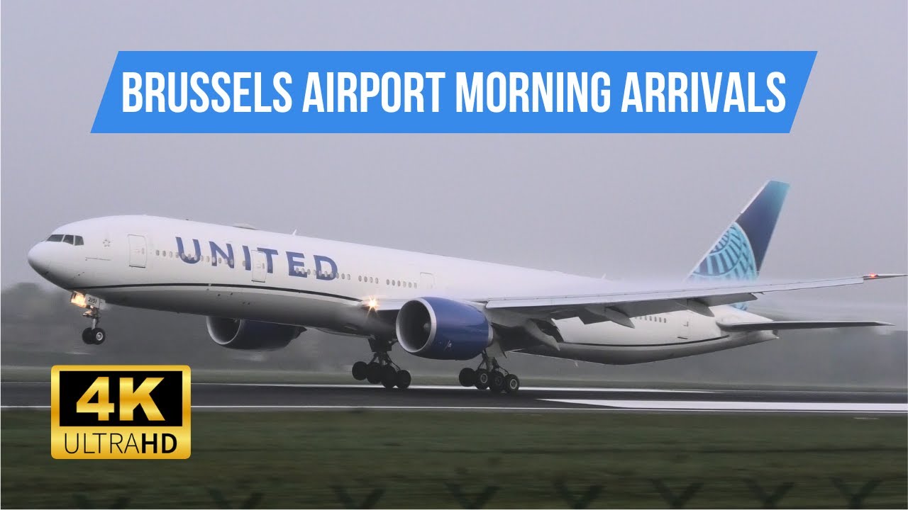 40 min plane spotting at Brussels airport 4K