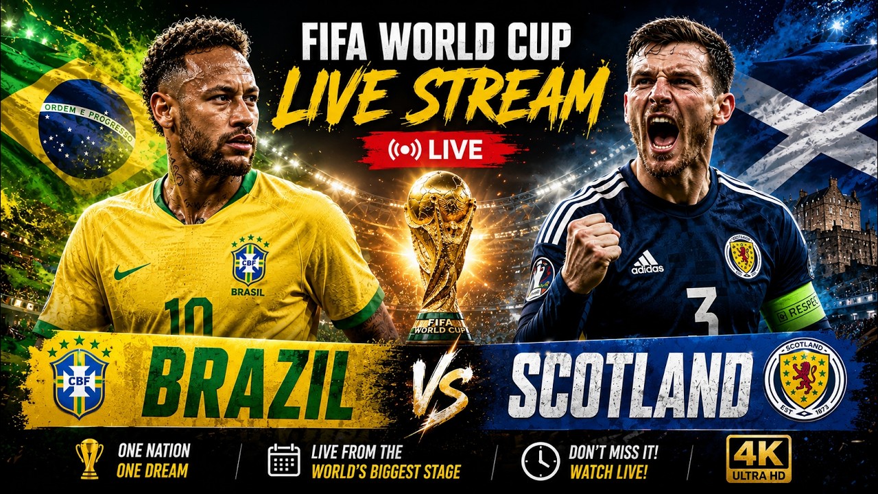 🔴Brazil vs Scotland LIVE | FIFA WORLD CUP Match 2026 | Full HD Live Stream