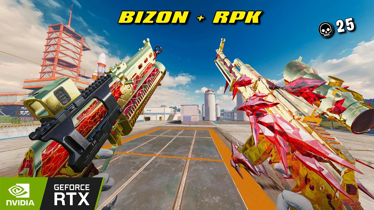 BIZON + RPK VERMILLION SILENCE 25 KILL BLOOD STRIKE RANDOM SQUAD DESERTED VALLEY MAX GRAPHIC