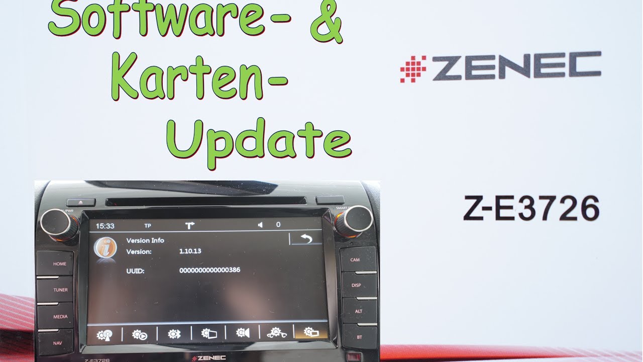Zenec-E3726 Softwareaktualisierung & Kartenupdate