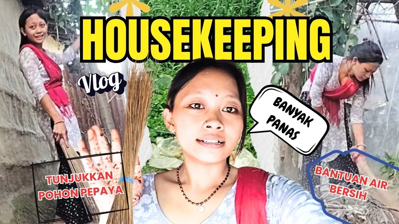 #Vlog30 Menyapu Halaman Belakang Rumah di Nepal 🇳🇵 // 🇮🇩 in 🇳🇵