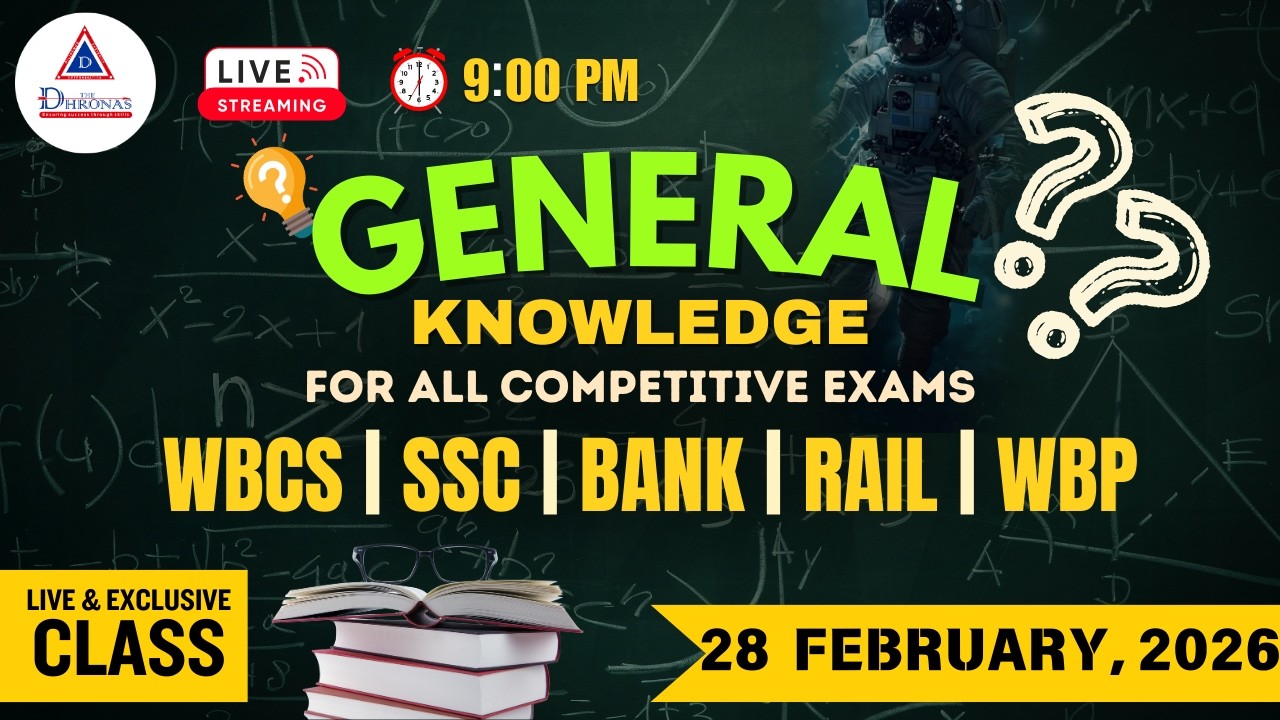 Important General Knowledge Live Class of 9TH March  for #wbcs #wbp #kpsi #cgl #chsl #bank #rail