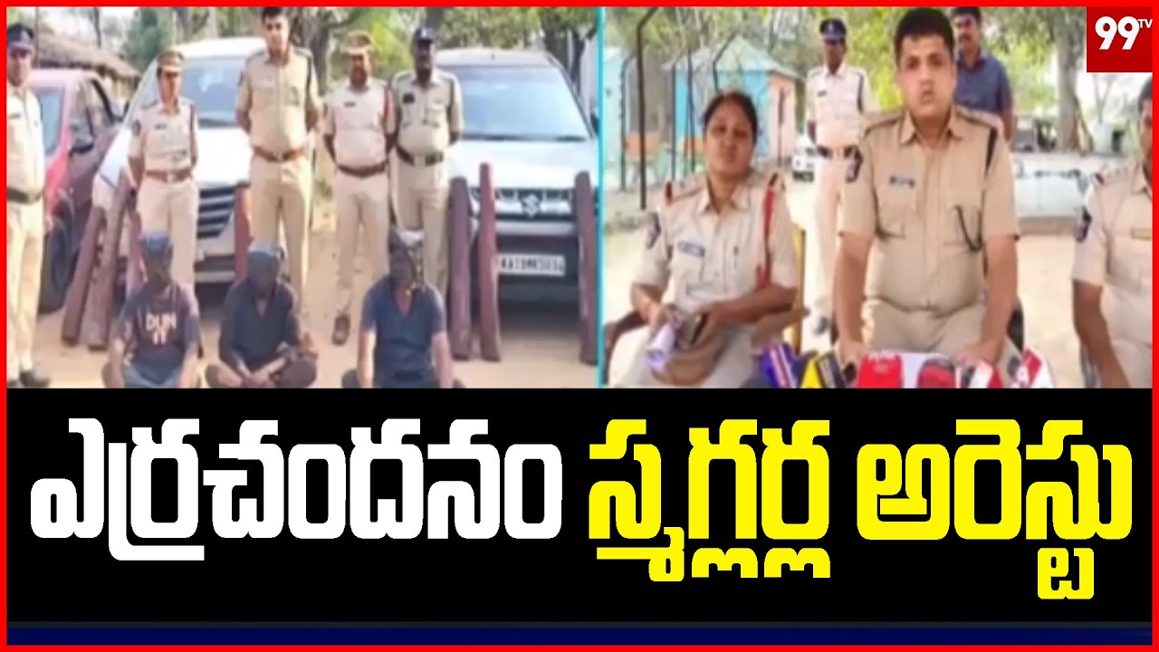ఎర్రచందనం స్మగ్లర్ల అరెస్టు Red Sandalwood Smugglers Arrested | Kadapa | 99TV