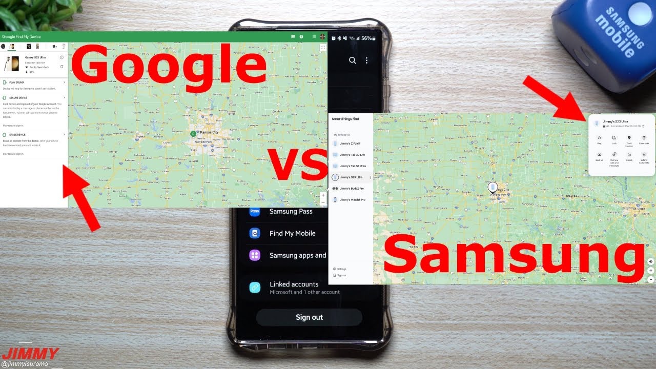 Google Find My Device VS Samsung SmartThings Find: The Better Option