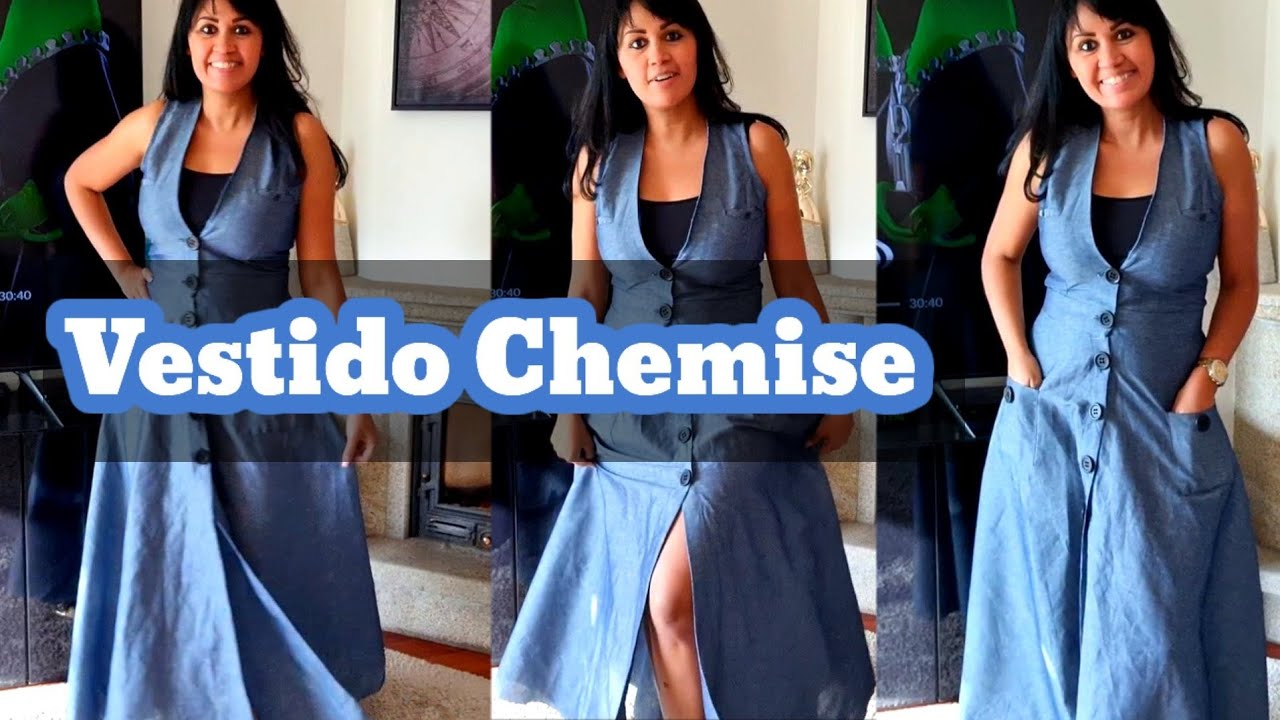 ✅️ DIY Como fazer Vestido Chemise_Costura fácil passo a passo para iniciantes Gisleide Novelo