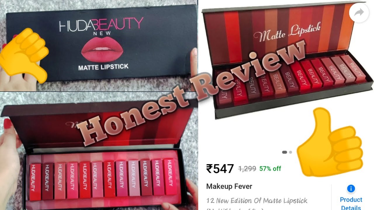 Huda Beauty Matte Lipstick Honest review|| Swatches|| shama's corner|| Flipkart Review