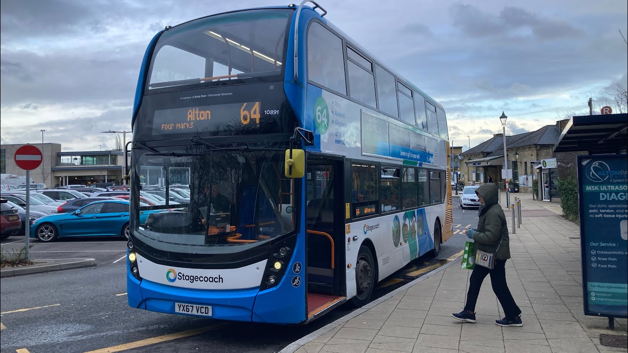 Stagecoach South 64 溫徹斯特轉車站/大街Winchester BBI/The Broadway ➡️奧爾頓站Alton Station 🚌YX67 VCD/10891