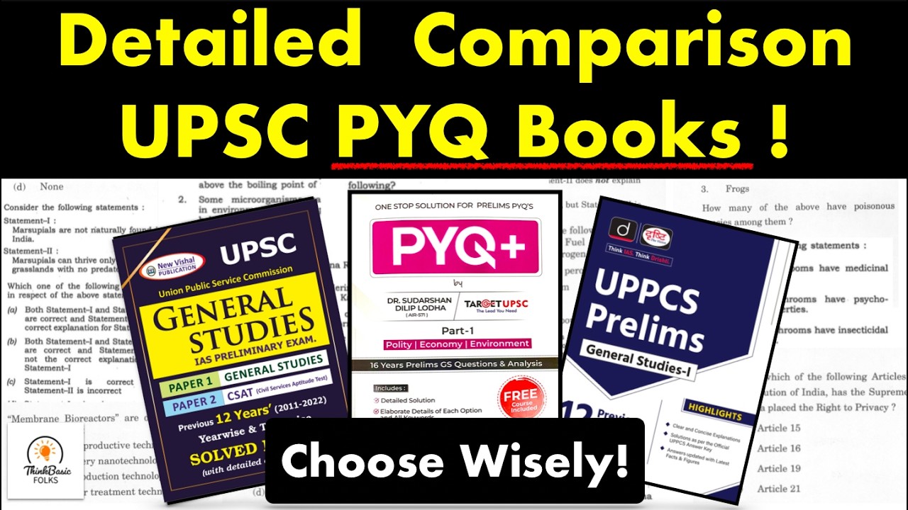 Best PYQ Book for UPSC PRELIMS | UPSC PYQ Book Review I In-Depth Explanation  #thinkbasicfolks