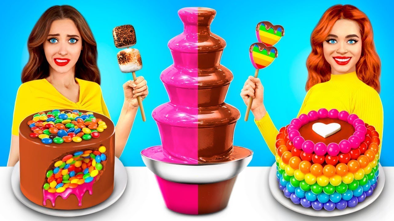 Desafio da Fonte de Fondue de Chocolate | Batalha & Situa&ccedil;&otilde;es Engra&ccedil;adas Com Chocolate por RATATA