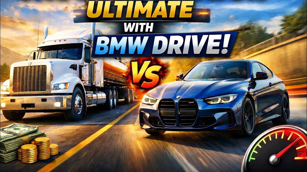 Truck simulator Ultimate With BMW Car Driving #games #shortsfeed #explorepage #viralgames #trending