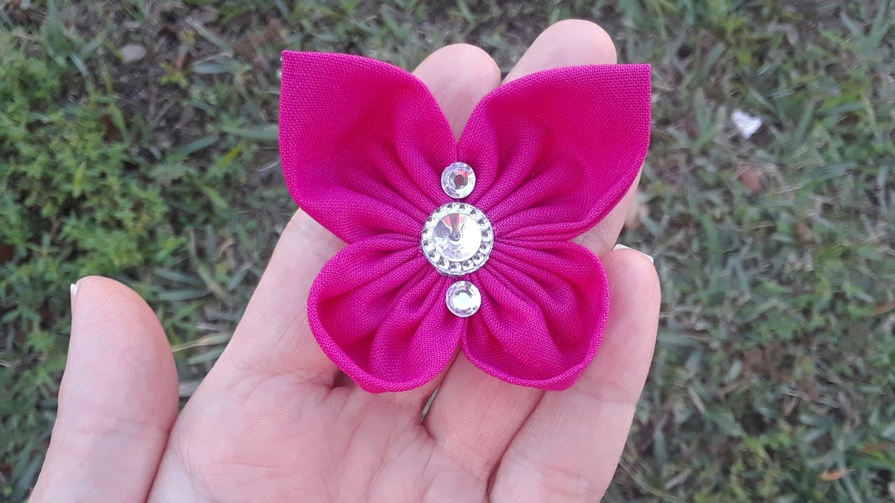 Mariposa hecha con RETAZOS de tela | DIY Fabric Butterfly | Borboleta com Retalho de Tecido