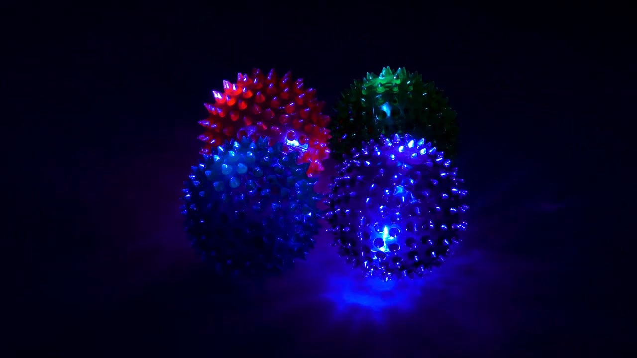 Spikey Light Up Balls  - Video Demo -  By E Deals Shop