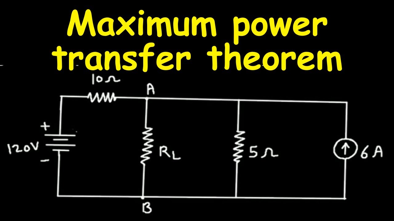 Maximum power transfer theorem example | Electrical Engineering