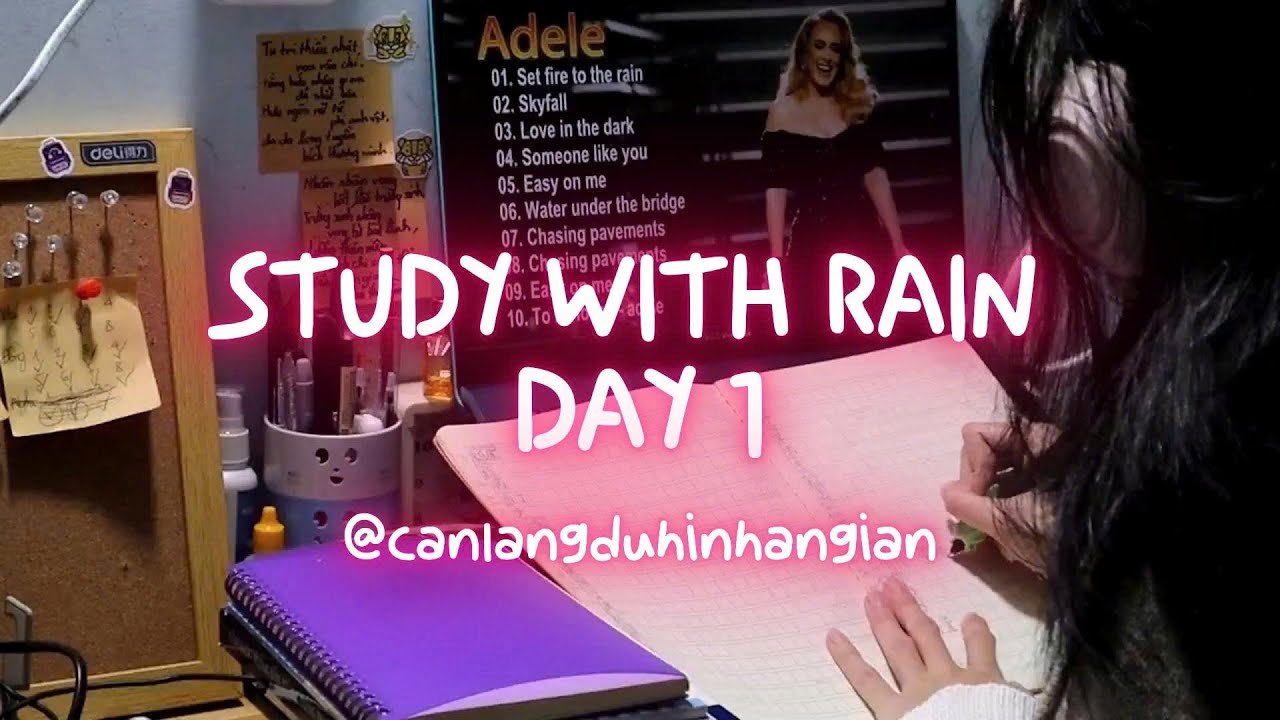 DAY 1 || 1000 DAYS CHALLENGE | Ôn ThS.DLS, IELTS, HSK, JOB | RAIN SOUND | LOFI MUSIC | STUDY SERIES