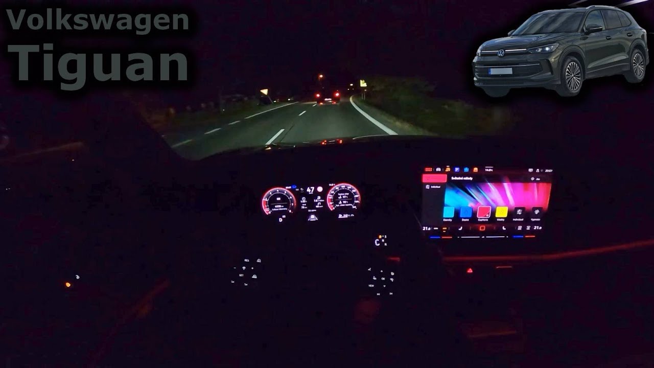 Volkswagen Tiguan 1.5 eTSI DSG | 2024 - facelift | night POV driving