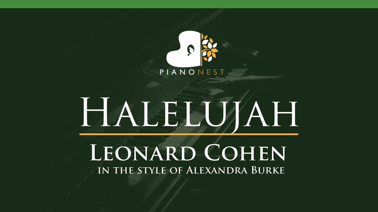 Halelujah - Leonard Cohen, in the style of Alexandra Burke - LOWER Key Piano Karaoke Instrumental