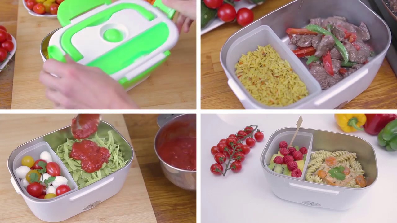 Lunch Box Chauffante Électrique avec Cuve INOX Grande Capacité 1,5 L
