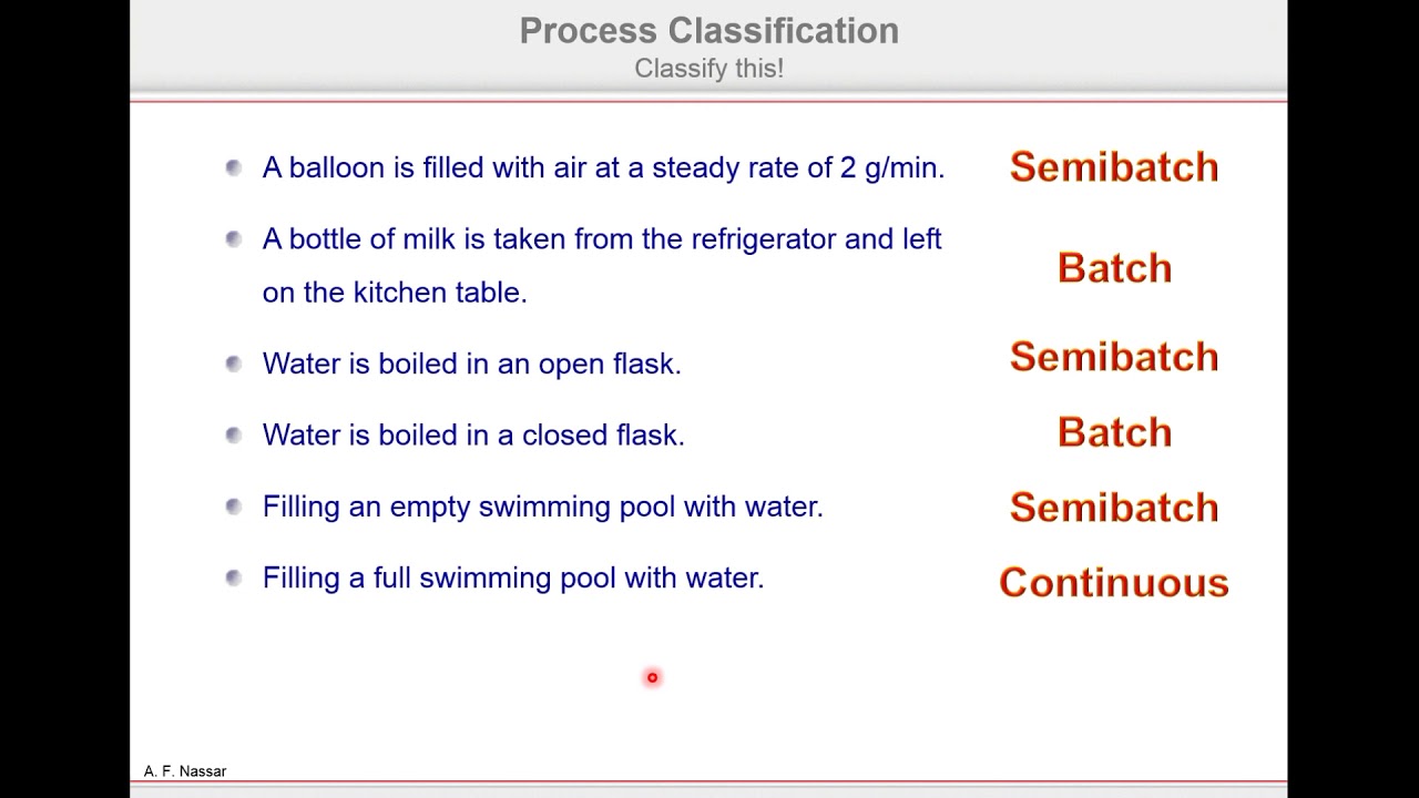 4_1 Material Balance: Process Classification - Balances [Arabic] - اتزان المادة