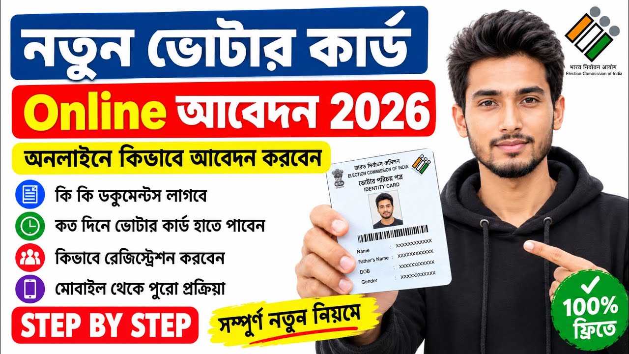 new voter id card apply online 2026 in west bengal. new voter id card apply online bangla | voter id