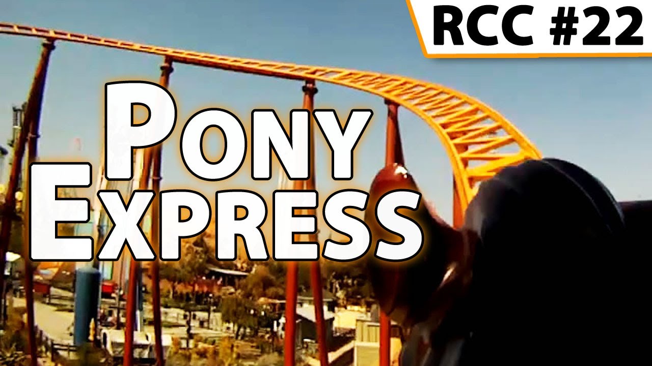 Pony Express Roller Coaster -- Front Row POV @ Knott's Berry Farm