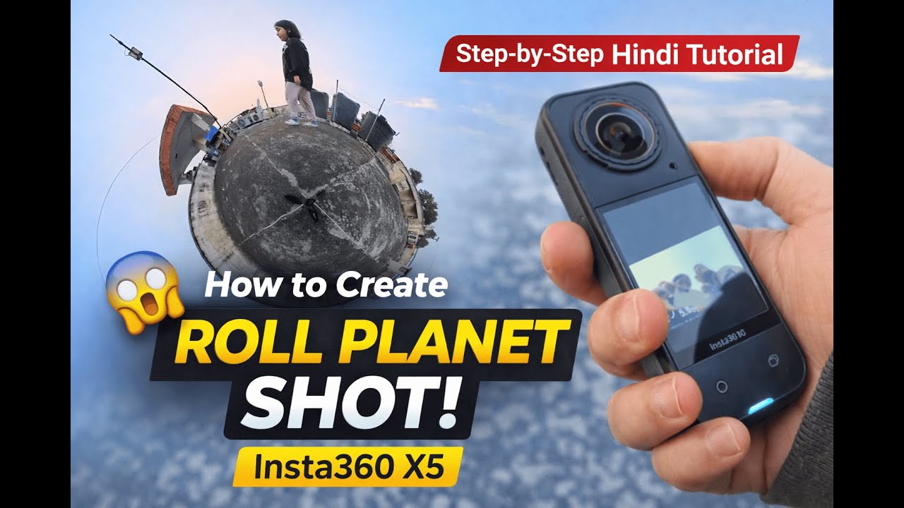 INSANE Roll Planet Shot 🤯 | Insta360 X5 Cinematic Tutorial (Step-by-Step) in Hindi