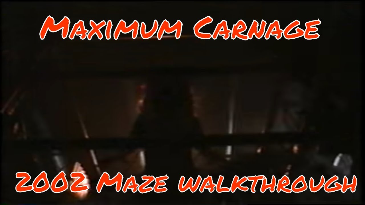 Maximum Carnage maze from Island's of Fear (Adventure) HHN 2002 Halloween Horror Haunted House