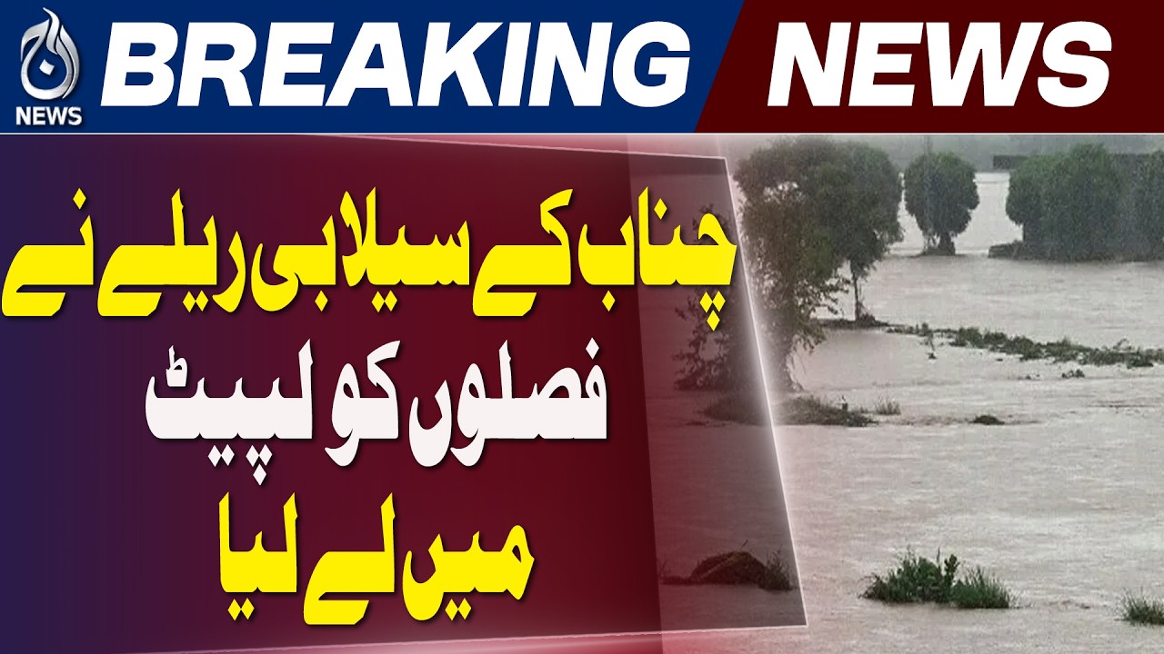 Chenab River Flood | Chiniot Flood Update | Pakistan Weather - Aaj Pakistan News